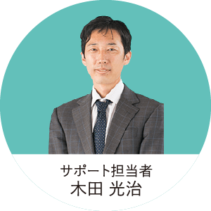 サポート担当者 木田 光治